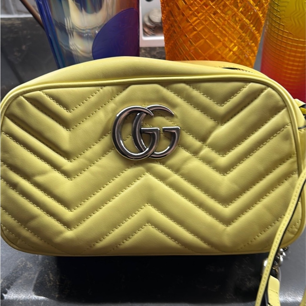 Gucci Yellow Quilted Crossbody Bag